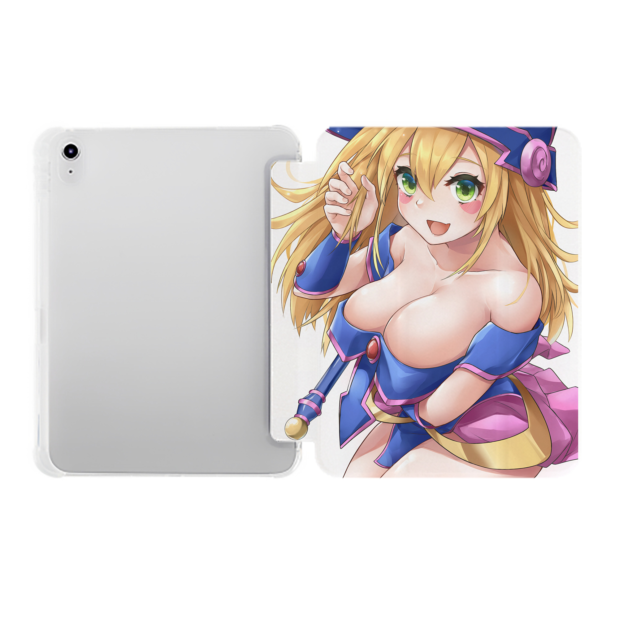 （画像用） 遊☆戯☆王 Yu-Gi-Oh! IPad ケース ペン収納付き 三つ折りスタンド PUレザー×シリコン 対応機種9.5/10.5/10.9インチ